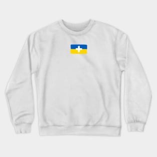 Ukraine White Cross Flag Crewneck Sweatshirt